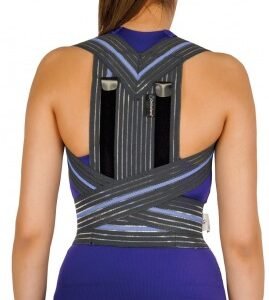 Postureks Korse / Omuz Retraksiyon Harnesi Füme ( Misineli Kumaş )